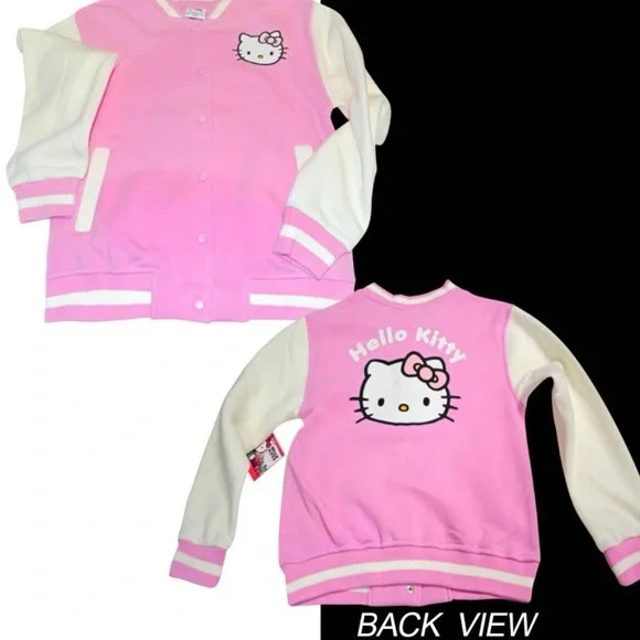 Hello Kitty Pink and White Bomber Jacket - Picture 1 of 4